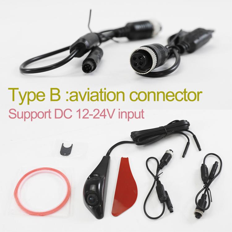 Accessory kit with Type B aviation connector, dual-lens camera, and cable set