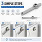 304 stainless steel radiator bleed key wrench with square socket head, side view