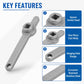 304 stainless steel radiator bleed key wrench with square socket head and hanging hole