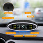 TPMS display unit on dashboard showing tire pressure and temperature readings