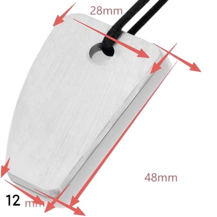 Car paint denibbing blade size diagram, silver rectangle marked 28 mm and 48 mm