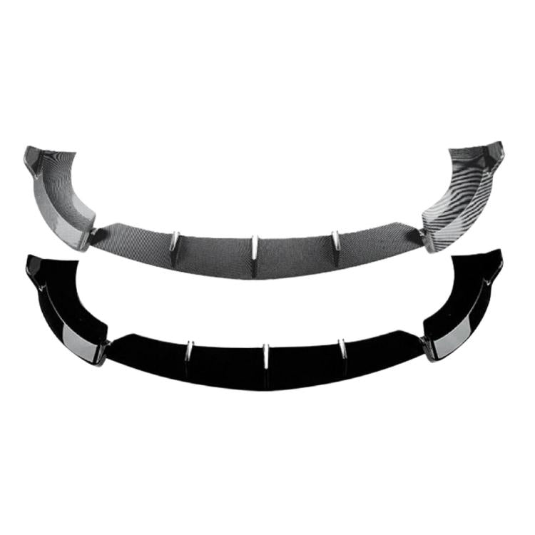 Front lip spoiler set with black and carbon-look sections for W213 E-Class