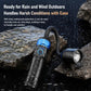 Blue rechargeable LED gooseneck work light with magnetic base and flexible neck