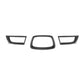 Grille cover decor sticker set, carbon-fiber style trim for three grille openings