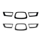 Grille cover decor sticker set, black and carbon-fiber style trim for grille openings