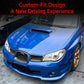 Vehicle front grille cover decor stickers with black mesh inserts and trim