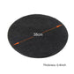 Black round splash pad mat, 38 cm diameter, 0.4 inch thickness