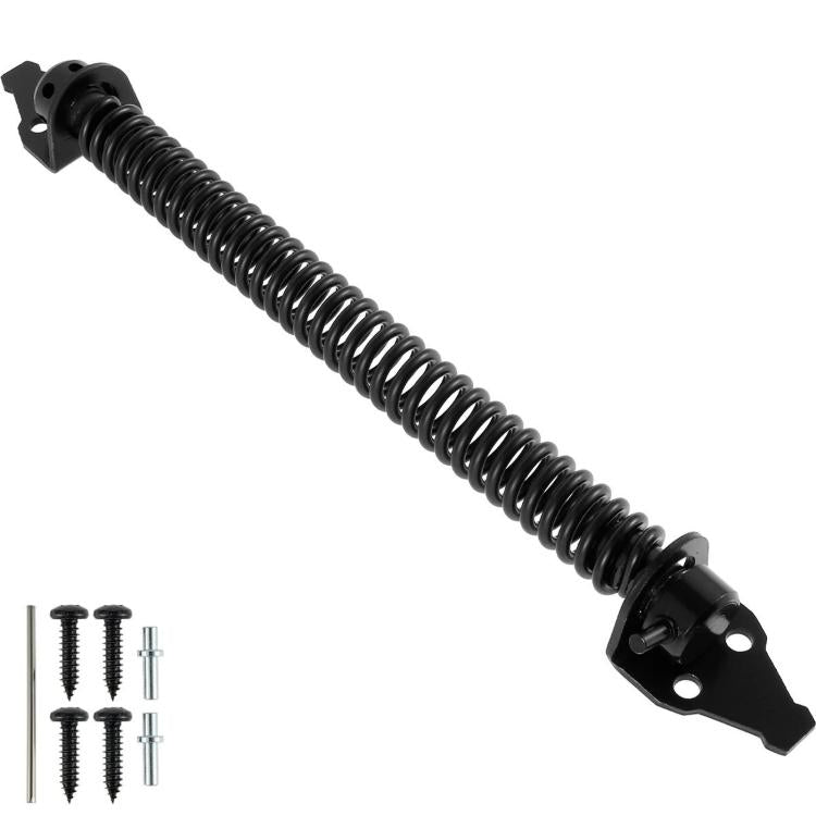 Self Closing Gate Spring Adjustable Black Door Closer Spring For Wooden Fence Yard Gates