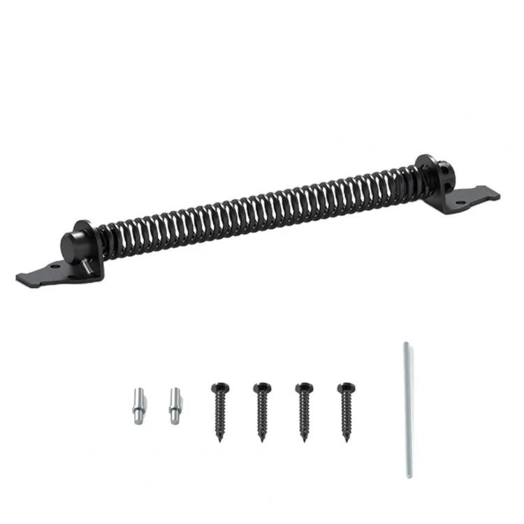 Self Closing Gate Spring Adjustable Black Door Closer Spring For Wooden Fence Yard Gates