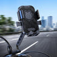 Black cat phone holder mount with adjustable side arms for bike handlebars