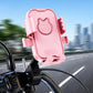 Pink cat face universal motorcycle phone holder with grip arms and lock