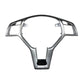 Steering wheel modification decal set, silver frame with black bottom insert