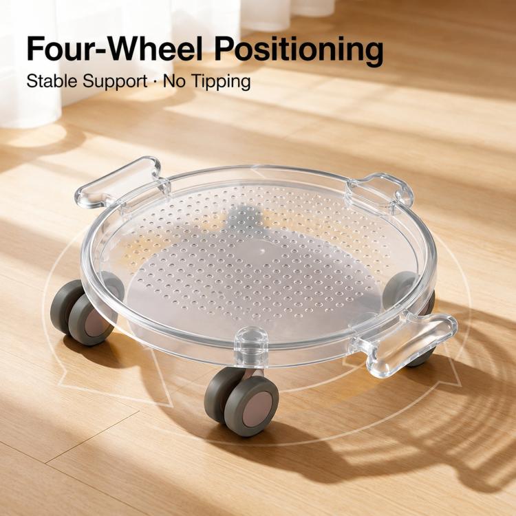 360-degree sliding disc trainer board with knee pad, clear rim and four wheels
