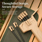Khaki tent stake hammer set with snap-lock stake compartment and included pegs.