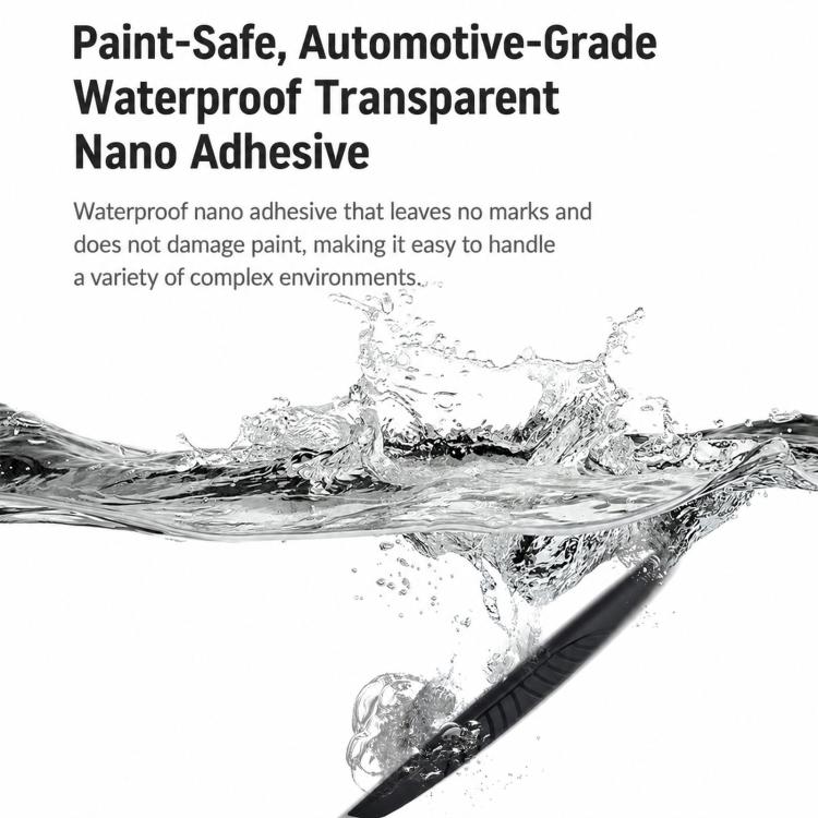 Waterproof transparent nano adhesive strip for car door edge anti-scratch protection.