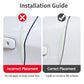 Car door edge anti-collision strip sticker, correct placement vs incorrect placement
