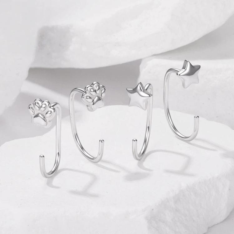 Minimalist Copper-Plated White Gold Stud Earrings, YIE345
