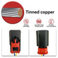 Coolant temperature sensor connector with tinned copper wire ends and red/black housing