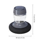 Compact car wax polisher bottle with clear reservoir and 8.5 cm base