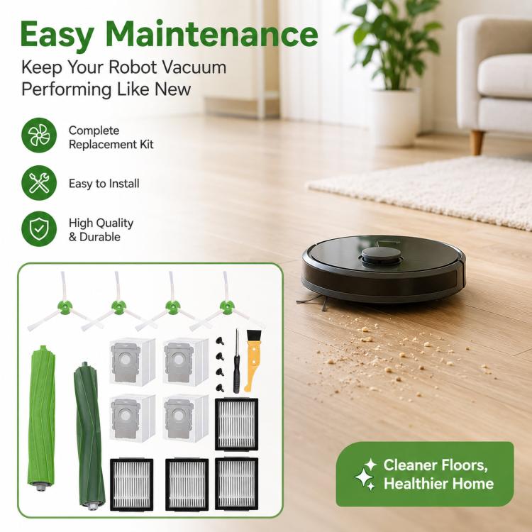 Replacement Parts Kit For iRobot Roomba i7 / i7+ / i3 / i3+ / i4 / i6 / i8 / E5 / E6 / E7 / J7, 14 In 1