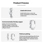 Product process graphic featuring silver-tone star and butterfly hoop earrings