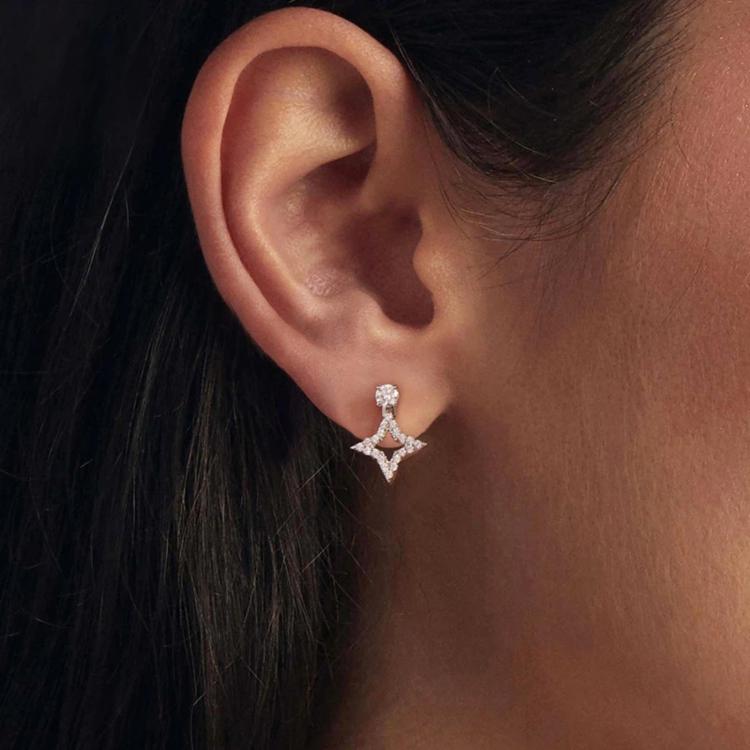 S925 Sterling Silver Detachable Moissanite Stud Earrings, MSE135