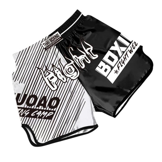 ZhuoAo Muay Thai Boxing Shorts Kickboxing & Sanda Training Fight Shorts For Men & Women, XXS, XS, S, M
