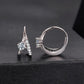 S925 Sterling Silver White Gold Plated Double-Layer Moissanite Sparkling Earrings, MSE136
