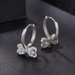 S925 Sterling Silver Sparkling Bow Moissanite Earrings, MSE137