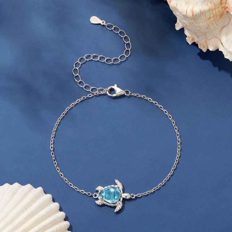 Copper-Plated White Gold Marine Animal Turtle Bracelet, YIB079