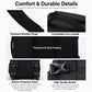 AOKING black rolling backpack with padded shoulder straps and protective bottom panel