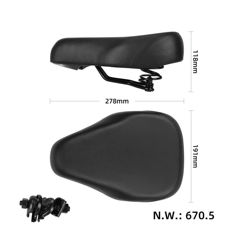 Black padded scooter seat replacement with size measurements 278mm x 119mm