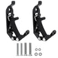 Black roof rack fixing clamp set with two mounts, screws and nuts included