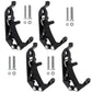 Black roof rack fixing clamps with black straps, multiple sets with screws and nuts