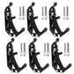 Black roof rack fixing clamps with black straps, multiple pairs shown with hardware