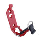 Red roof rack clamp with black locking handle, zinc alloy mounting bracket