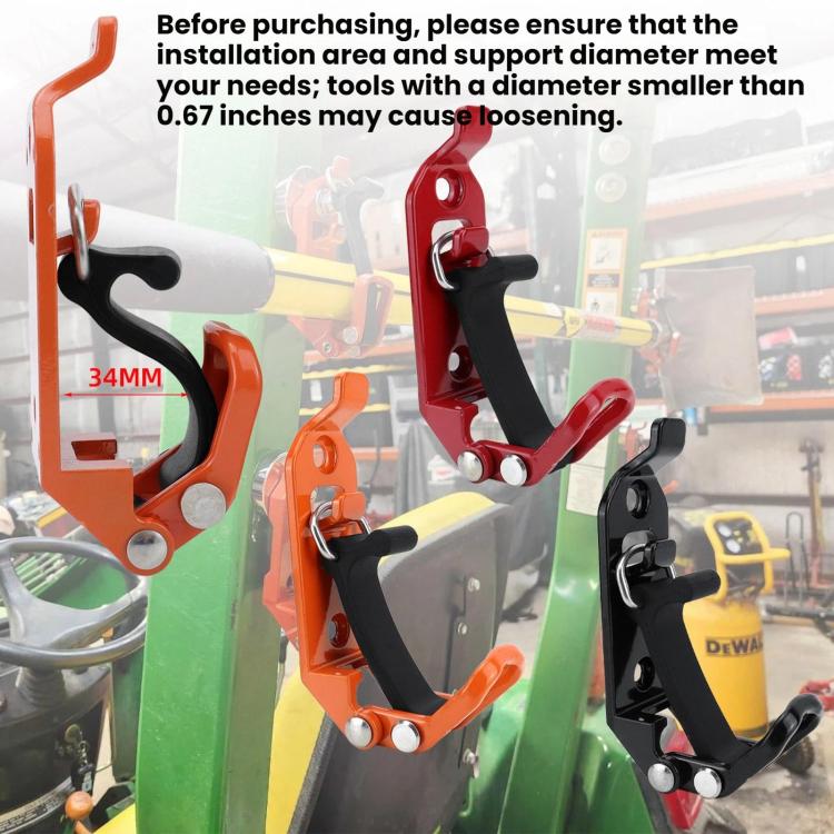 Orange zinc alloy roof rack clamp with black handle for fixing on roof rack
