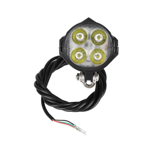 36V-48V Electric Scooter LED Headlight with Built-in Horn 4-LED High Brightness Front Head Lamp with 1.8m Cable
