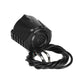 Black scooter headlight with horn speaker grill, side angle and attached cable