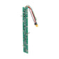 Green circuit board with cable harness and yellow connector plug for battery management