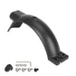 Black rear mudguard fender with mounting base and included screw set