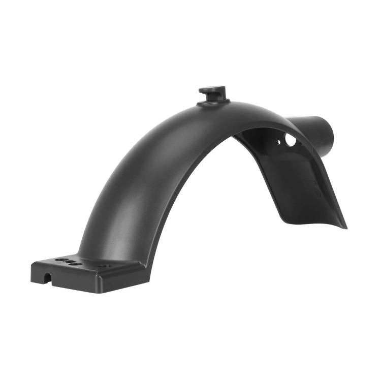 Black rear fender mudguard with front splash flap and mounting base