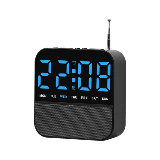 FM Radio Alarm Clock Digital LED Bedside Desk Clock with Dual Alarms Snooze