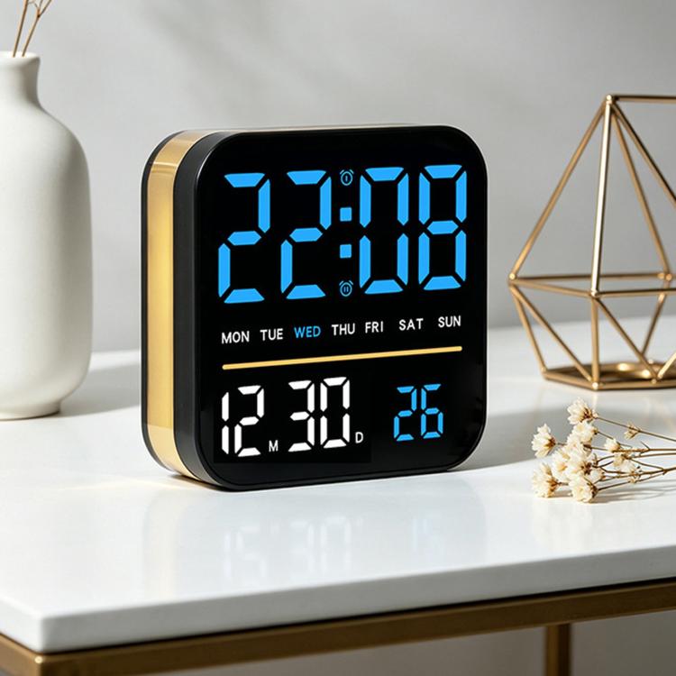 Digital Alarm Clock LED Desk Clock with Night Light USB Output Dimmable Display