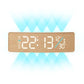 Curved Digital LED Wall Clock With RGB Ambient Backlight / Dual Alarms / Countdown Timer