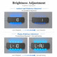 Curved Digital LED Wall Clock With RGB Ambient Backlight / Dual Alarms / Countdown Timer