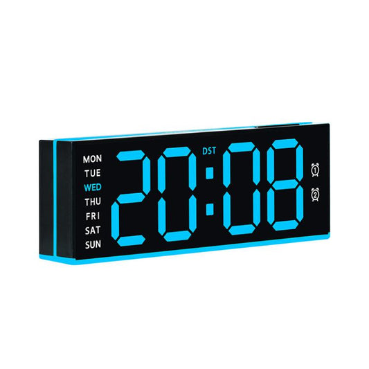 Digital Alarm Clock with Bottom Ambient Night Light with Dual Alarms, USB Output & Adjustable Volume