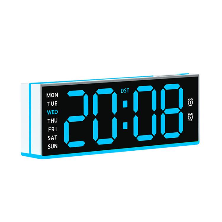 Digital Alarm Clock with Bottom Ambient Night Light with Dual Alarms, USB Output & Adjustable Volume