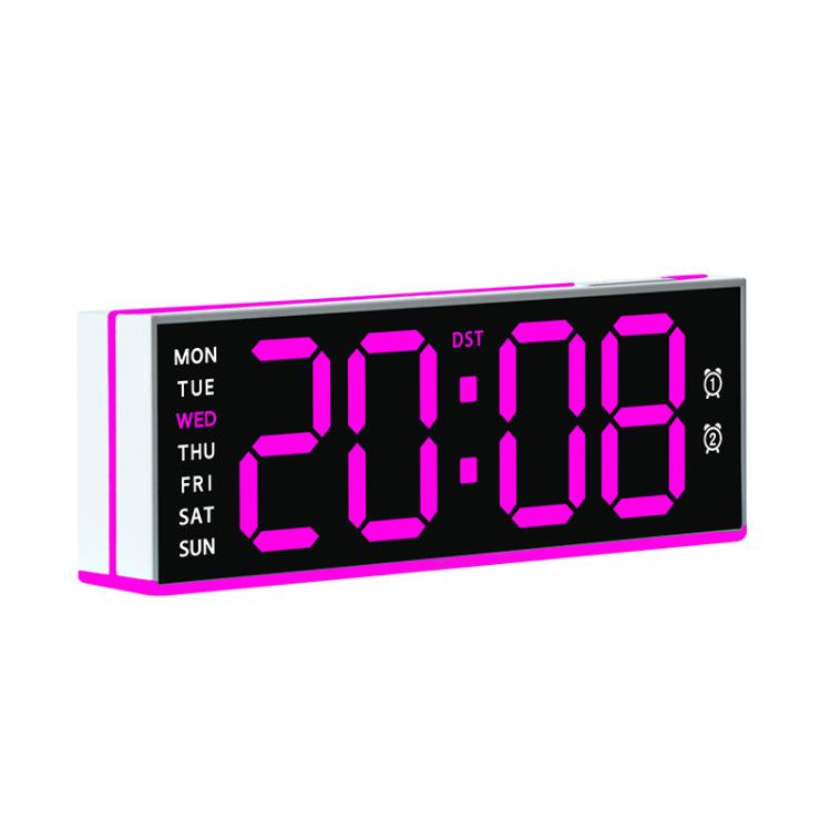 Digital Alarm Clock with Bottom Ambient Night Light with Dual Alarms, USB Output & Adjustable Volume