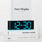 Digital Alarm Clock with Bottom Ambient Night Light with Dual Alarms, USB Output & Adjustable Volume